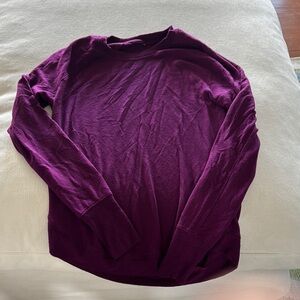 Athleta Girl Purple, thin soft sweatshirt, l/xl